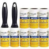 Lint Roller Pet Hair Remover - Extra Sticky Lint Remover Rollers for Clothes Furniture Carpet Pet Hair Dirt Removal - 8 Pack Refills