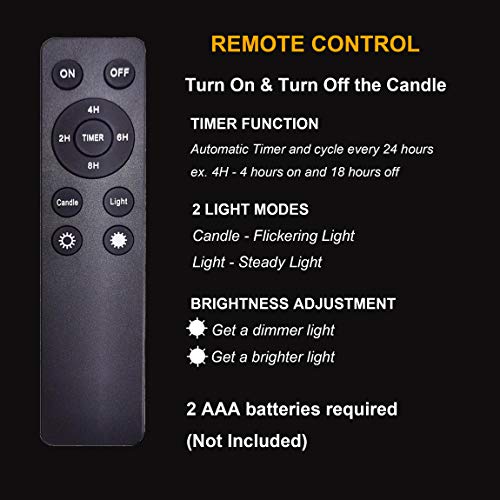 Image of Battery Operated Flameless Led Candles Real Wax Pillar Candles with Remote Timer Electric Flickering Decorative Purple Wax Candle Lights for Halloween Christmas Home Party Decor 3 Pack 3 inchX 4 inch, 5 inch, 6 inch