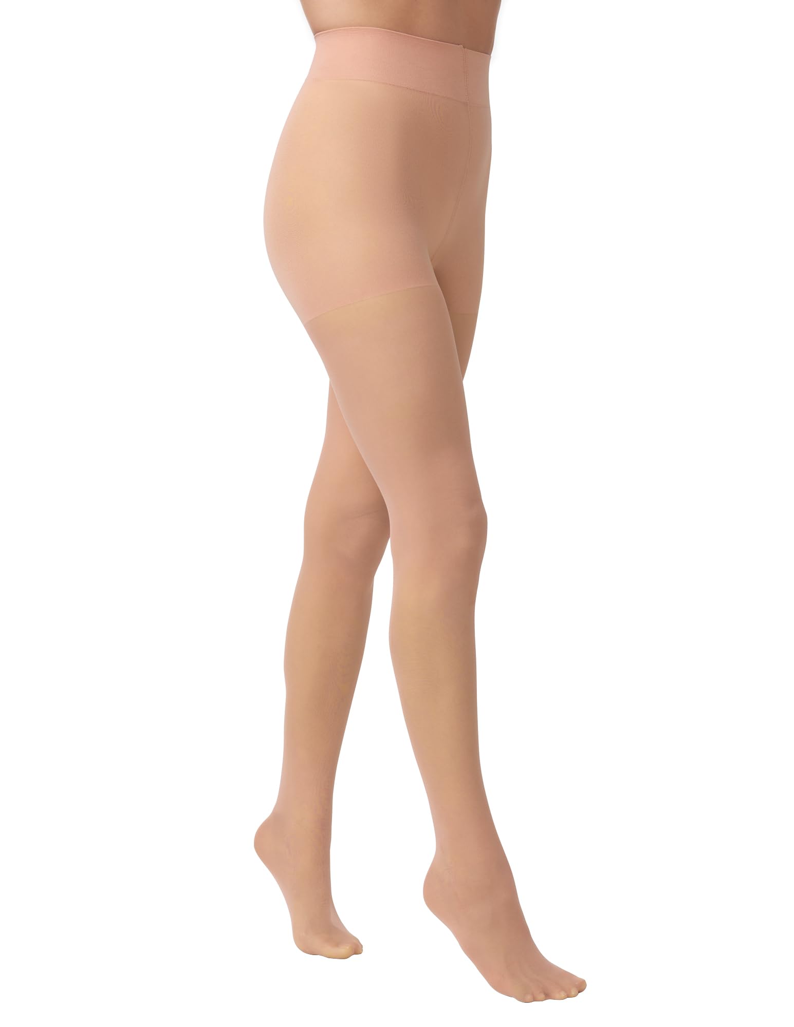 Women's Sheer Control Top Tights Supersoft Lightweight Pantyhose