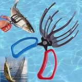 Aewrtet 3 Claw Fish Gripper, Fishing Pliers Gripper, 2025 New Multifunctional Metal Fish Control Clamp Forceps, for Catch Most Freshwater Fish Fishing Accessories (3 Claw Fish Gripper)