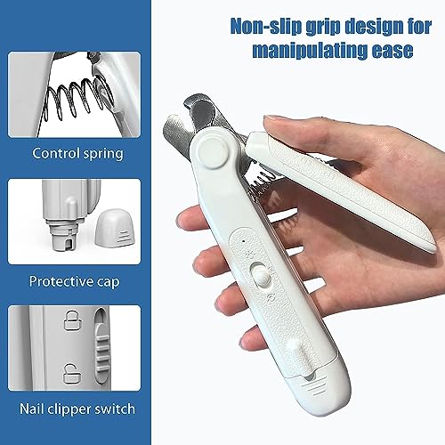 Image of Pet Grooming Kit Dog Nail Grinder 2-in-1 Dog Nail Trimmers Cat Nail Clipper Kit with Dual LED Lights USB Rechargeable Pet Nail Grinder for Small Medium and Large Dogs Pet Trimmer