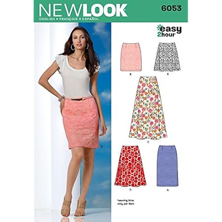 New Look Sewing Pattern 6053 - Misses' Skirts Sizes: A (8-10-12-14-16 ...