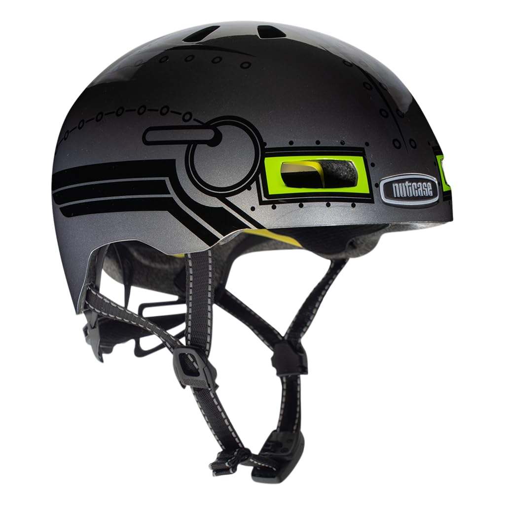 Nutcase Kinder Fahrradhelm Little Nutty Gloss, Robo Boy, 48-52 cm