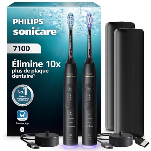 Philips Sonicare 7100 - Brosse à dents électrique sonique avec application, 4 modes de brossage et 3 niveaux d'intensité, Alerte de pression, EasyStart,...