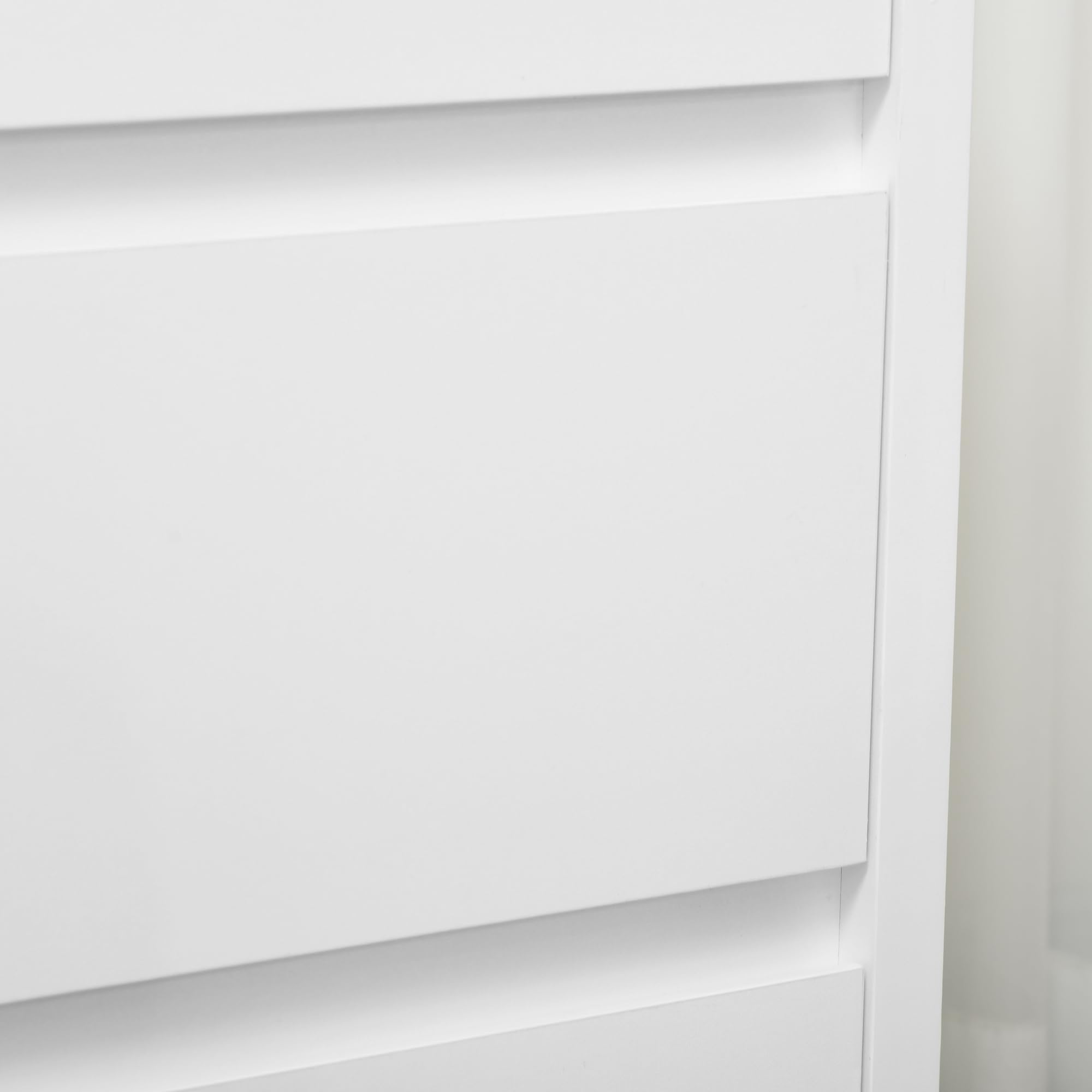 HOMCOM Cómoda 3 Cajones, Cómoda Dormitorio sin Tiradores, Cajonera para Salón, Oficina, Estilo Moderno, 70x37x75 cm, Blanco