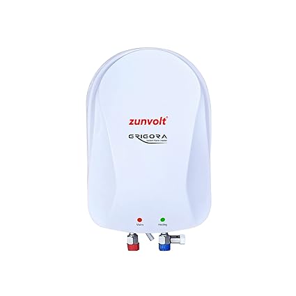 ZunVolt Grigora Instant Water Heater 3L (Geyser) White Body With Dual Thermostat