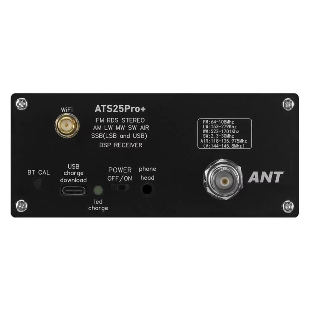 ATS25 Pro+ Prend en Charge Le Récepteur Bluetooth WiFi AIR Band FM SW SSB MW LW AIR SDR Récepteur de Bande Aviation Firmware 4.2 SI5351