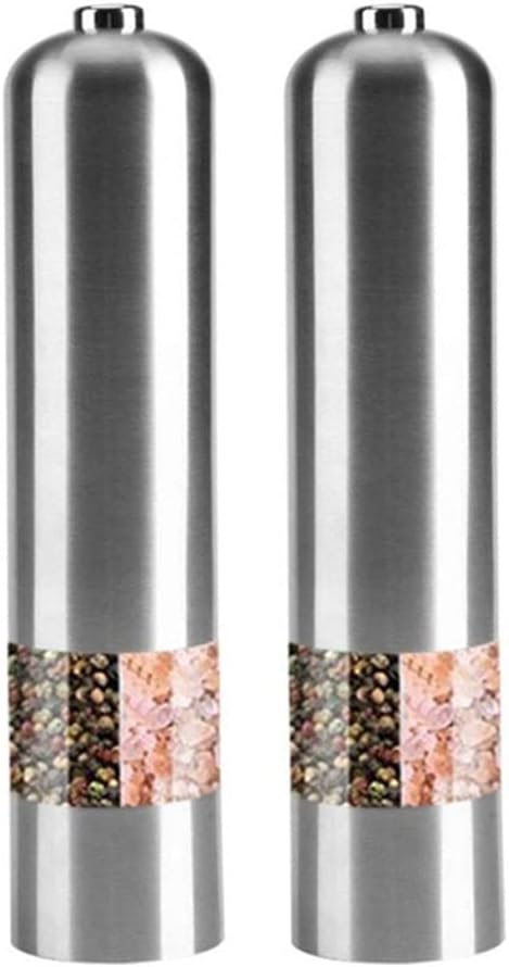 Electric Salt and Pepper Grinder Mill Stainless Steel Pepper Spices Mill Cutter Kitchen Seasoning Tools Accessories for Cooking(C)
