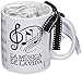 Mopec GB297.1 Taza cerámica Partitura Musical con 6 Bombones, 325 milliliters