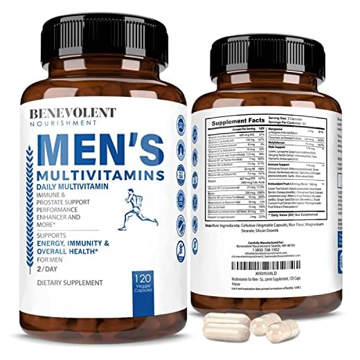 Multivitamin for Men - Supports Energy & Overall Health - Essential Daily Vitamins for Men, Biotin, Magnesium, Zinc & Antioxidant for Immune Health - Non-GMO Men Multivitamin Supplement, 120 Caps