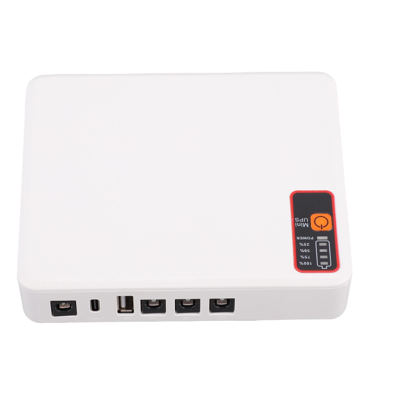 Garosa Piccolo UPS 12000mAh Alimentatore di Riserva con Batteria Durevole per Modem Router Telecamere di Sicurezza Design Compatto da 18 W (Spina europea)
