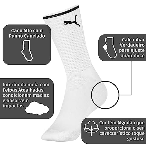 MEIA ESPORTIVA CANO LONGO - PUMA |KIT J | 39-43