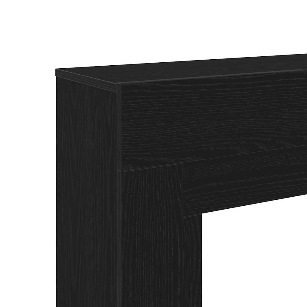 vidaXL Cadre de cheminée chêne Noir 100x30x87,5 cm Bois d'ingénierie, cheminée, Console de cheminée, Ensemble de Tour de cheminée, Tour de cheminée