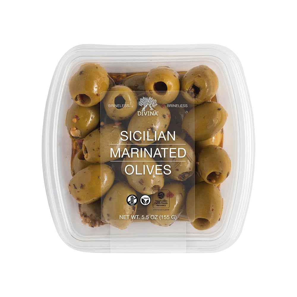 Olives Marinated With Sicilian Herbs, 4.6 Ounce