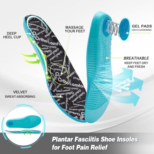 Men's Orthopedic Road Running Sneakers: Comfortable Casual Arch Supports Plantar Fasciitis Orthotic Sports Athletic Shoes, Flat Feet High Arch Tennis Work Walking Shoes for Foot Heel and Pain Relief4