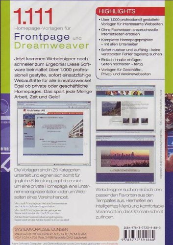 1.111 Homepage-Vorlagen für Frontpage und Dreamweaver