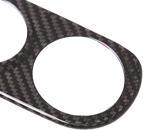 Miniatura 6 de taruisixt Panel de botones de interruptor de faros delanteros de automóvil con ajuste de fibra de carbono real, cubierta de marco decorativo,