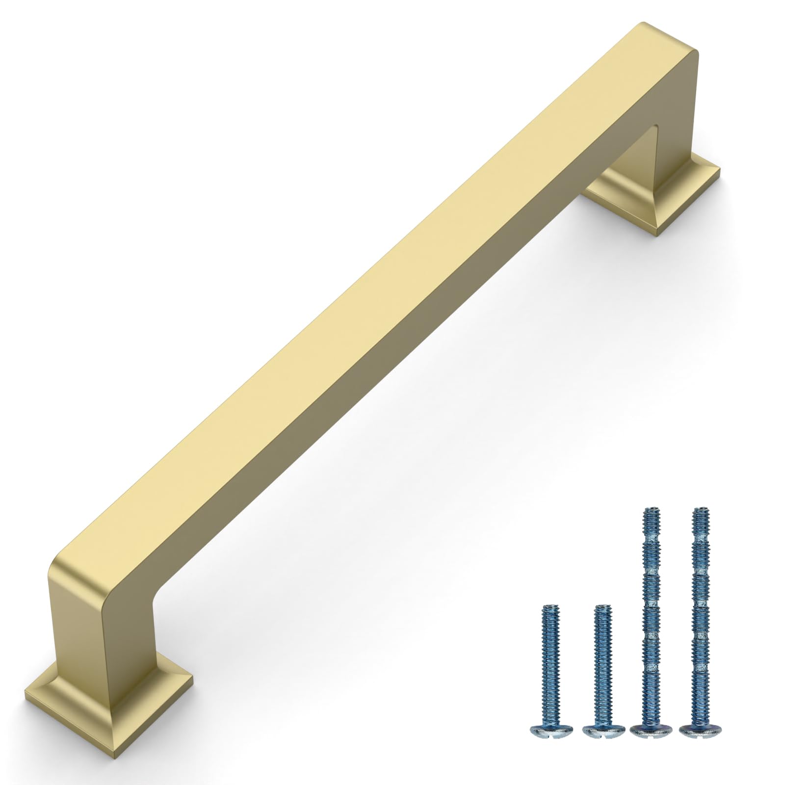 Paquete de 10 tiradores dorados de 5 pulgadas (128 mm) para gabinetes de cocina, cajones y armarios CK0078