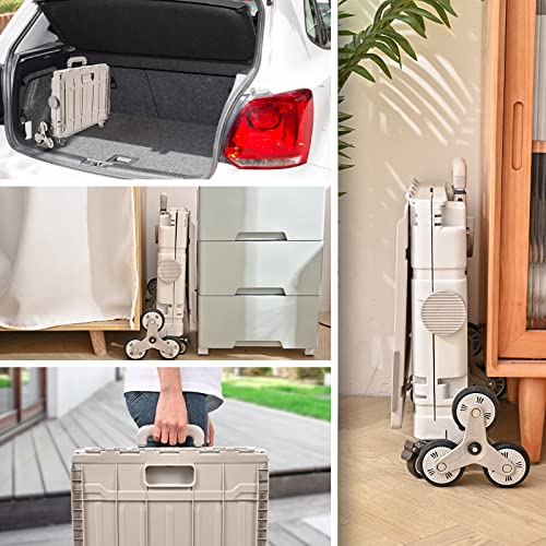Northern Stone Faltbarer Einkaufstrolley Einkaufswagen Treppenklettern Stiefelwagen mit 360° drehbarem Rad und… – Bild 6