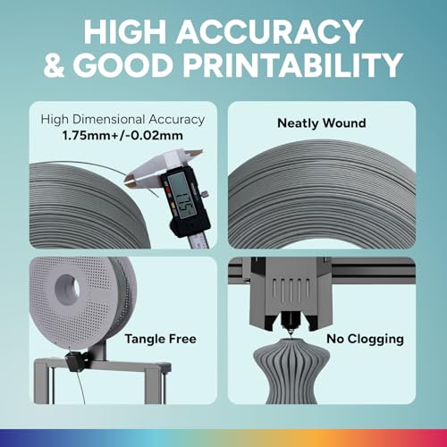 Image of OVERTURE 2 Pack 1kg High Speed Refill PLA Filament, Light Gray*2