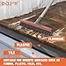Eazer Floor Scrubber Brush, 2-in-1 Deck Scrubber Brush with Long Handle, Soft & Hard Bristle Brush for Cleaning Concrete, Squeegee Broom for Floor,Bathroom Garage,Kitchen,Wall,Tile and Swimming Pool
