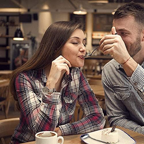 Wedding Gifts for His and Her, 2 Pcs Engraved Couple Coffee Spoons with Gift Box for Wedding Christmas Valentines Day