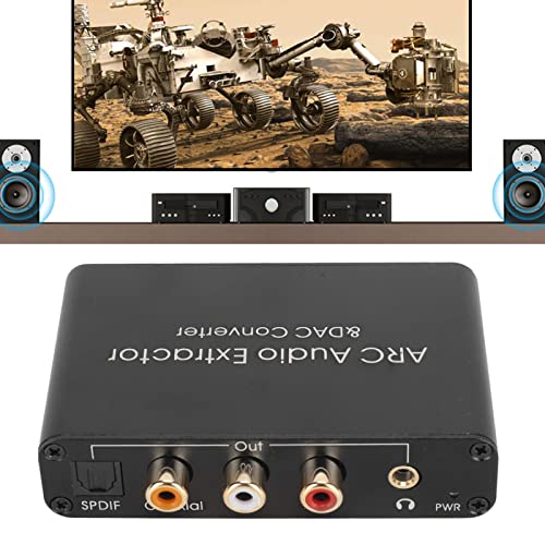 Convertidor DAC 192 KHz ARC extractor de audio portátil para TV y cine en casa 2
