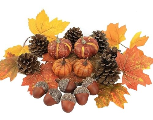 20PCS Artificial Pumpkins Decoration for Halloween Lifelike Simulation Foam Pumpkins