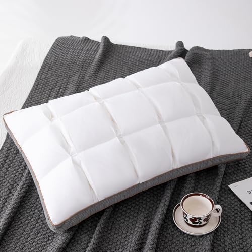 YOUR MOON Soft Pillow King for Sleeping, Super Soft Support Down Alternative Pillow, 100% Cotton Shell Luxury Comfy Fluffy Bed Pillows for Sleep(White) White King (Pack of 1)