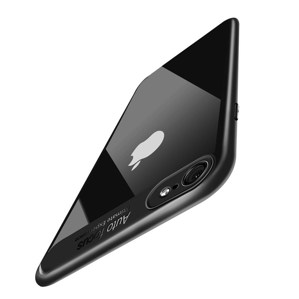 Shrimp iPhone 7 Case, iPhone 8 Case Ultra Slim 360 Full Protection Anti-Scratch Slim Fit Bumper Cover with Transparent Clear Back for Apple iPhone 7(2016) / iPhone 8(2017) -Black