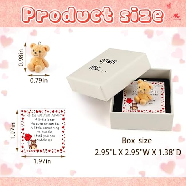I Love You Gift, Long Distance Gifts for Girlfriend, Long Distance Gifts, Sweetest Day Gifts, Valentine's Gift for Her (Bear)