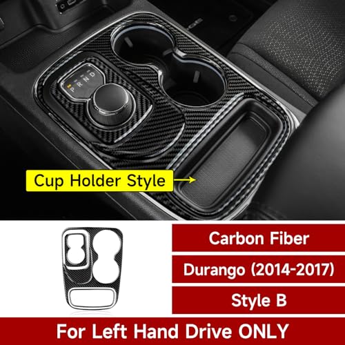 Image of Gear Shift Panel Decals for 2014 2015 2016 2017 Dodge Durango Accessories Car Carbon Fiber Stickers, B