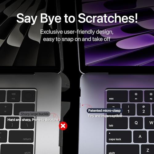 Image of Soonjet for MacBook Air 15 inch Case M5 M4 M3 M2 2026-2023 Laptop Cover | Invisible Armor, Clear Matte, Protective Hard Shell, Ultra Thin, Anti Fingerprint & Crack, Scratch Resistant, Close Seamless