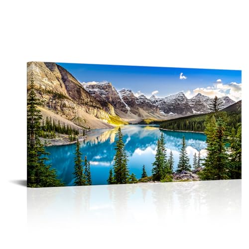 KREATIVE ARTS Canvas Prints Wall Art Canada Moraine Lake And Rocky Mountain Landscape Pictures Modern Canvas Painting Giclee Artwork For Home Decoration 20x40