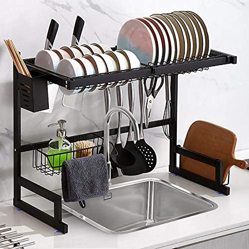 Buy JUPAS Metal Over Sink Dish Drying Rack 2Tier Utensil Rack for