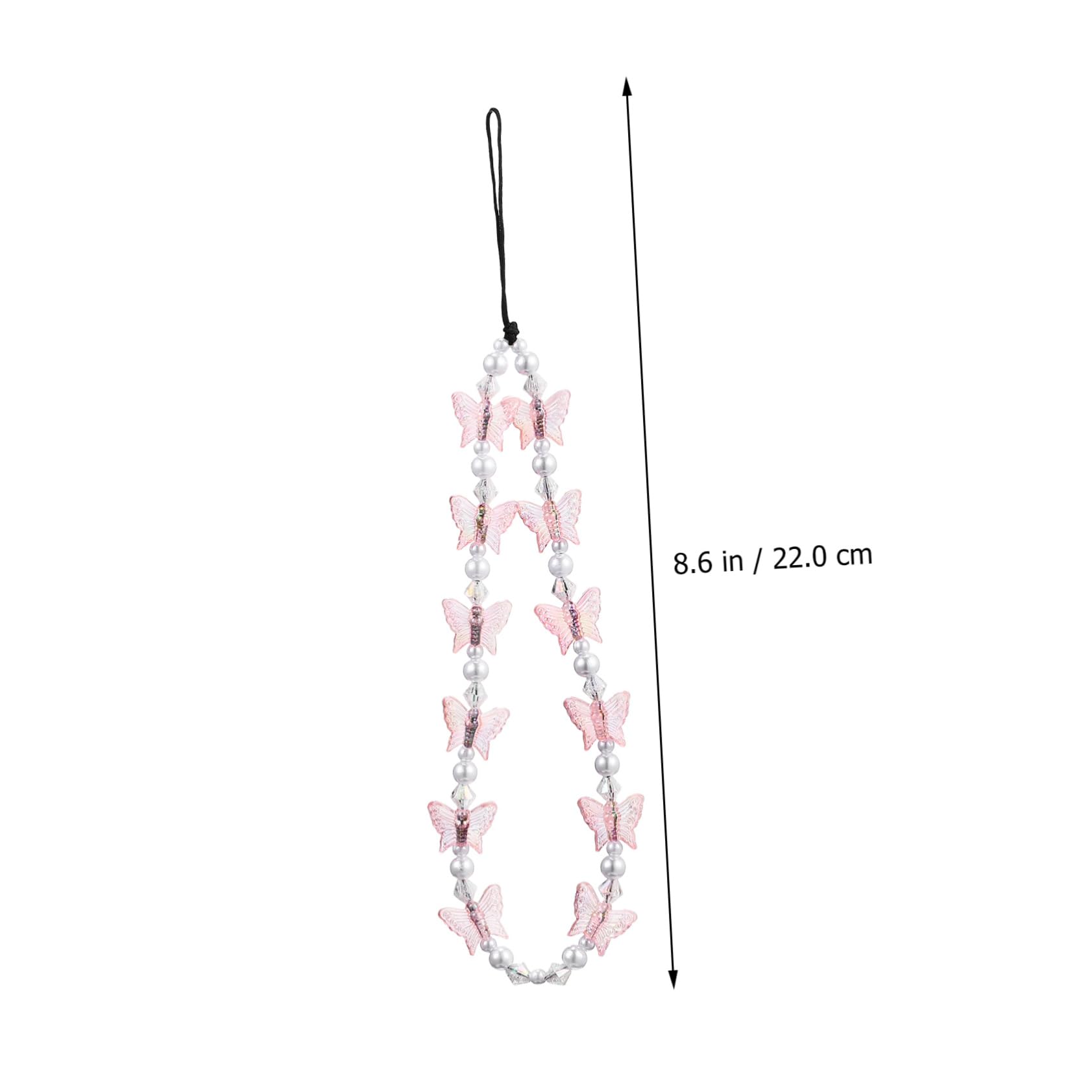 SHINEOFI Beaded Handy Lanyard Mit Schmetterlingsperlen Handykette Zur Dekoration Leicht Und Langlebig Als Smartphone Halterung Für Unterwegs