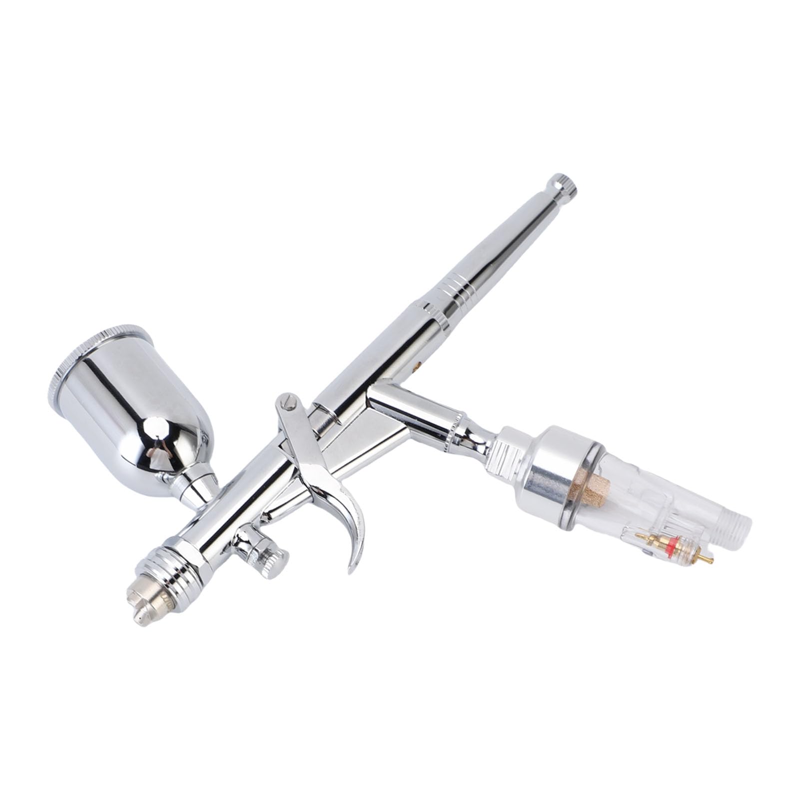 AUNMAS Zestaw Aerografu Zestaw do Podawania Grawitacyjnego o Podwójnym Działaniu, Aluminium z dyszą 0,3 Mm, Uniwersalny Spray do Prac Artystycznych, Modelarskich, Ciast