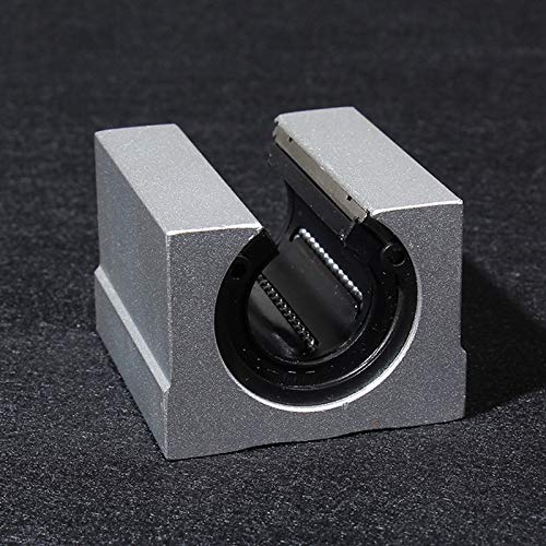 Unidad Deslizante de Rodamiento de Bolas Lineal SBR25UU, DiáMetro de Orificio de 25 Mm Riel de GuíA de Rodamiento de Luz Lineal Soporte de Aluminio CilíNdrico