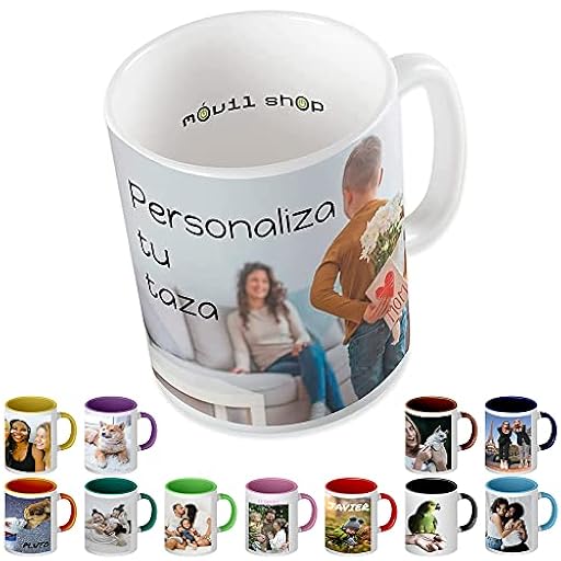 Movilshop Taza Personalizada 350ml - Personaliza Tu Taza Con Foto y Texto Imagen de Cerámica con Familiares, Amigos, niños - Regalo Original para empezar el día Tomando Café Cargadito o té. | Ya disponible en tu tienda friki favorita! En mundofriki.es!