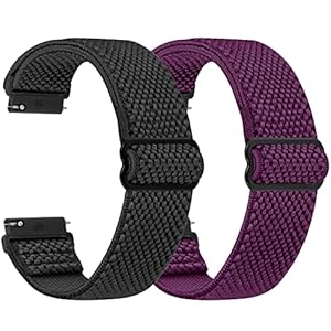 Elastische Uhrenarmbänder 16mm 18mm 19mm 20mm 22mm 24mm Armband mit Schnellverschluss, Verstellbares Dehnbares Nylon Loop Sport Atmungsaktive Ersatzarmband für Herren Damen
