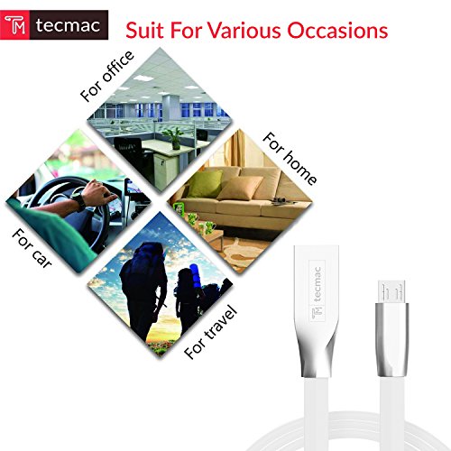 Image of TM-ZINC-MIC-WHT Data Charger Cable - 3.3 Feet (1 Meter) - (White)