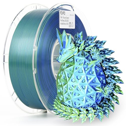 FOVFO PLA Filament 1.75mm, Silk PLA Dual Color PLA Filament, Blue Green...
