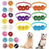 ENASGLOO 18PCS Dog Hair Clips Cat Hair Bows Pet Hair Barrettes with 6PCS Puppy Flower Bow Tie for Pa
