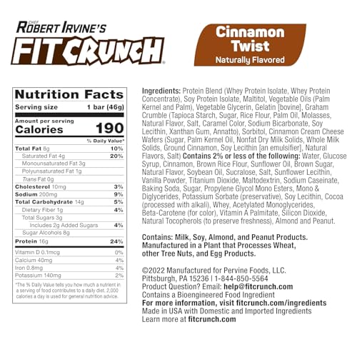 FITCRUNCH Barras de Proteína Snack Size, 18 unidades miniatura 2