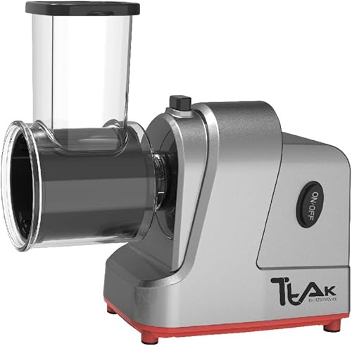 Rallador eléctrico de queso, trituradora eléctrica profesional de 250 W, máquina de ensalada eléctrica con control de un solo toque, frutas,