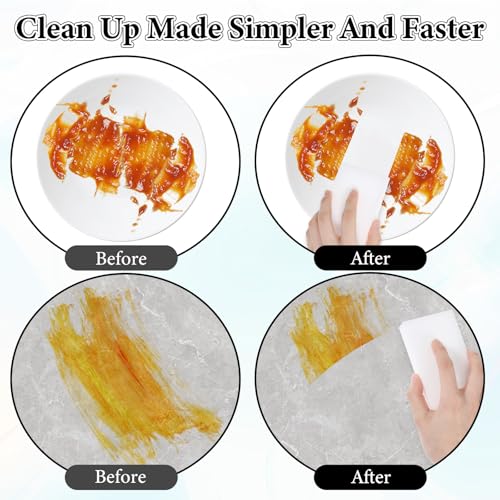 Image of 50 Pack Eraser Sponges Sheets, 4 x 2.4 x 0.8 in Magic Sponge Cleaning Tool, Extra Durable Magics Erasers Kitchen Sponge for Household Cleaning, Melamine Sponges Bulk for Kitchen, Bathroom, Wall