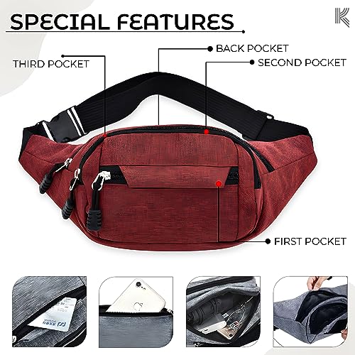 Image of Kraptick Card Holder Wallet - Slim Credit Card Holder, Visiting Card Organizer, Multi Slot Pocket Card Wallet with Secure Closure, Compact Travel Card Case-(Maroon)