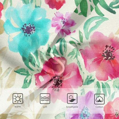 Joisal Spring Watercolor Flowers Panties Little Girl Girls Underwear Toddler Cotton Fun Print Underpants Briefs 2t3