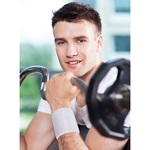 bememo 12 pack wrist sweatbands for men and women sports wristbands tennis sweatbands moisture wicking wristband for working out football basketball sports315 inchwhite