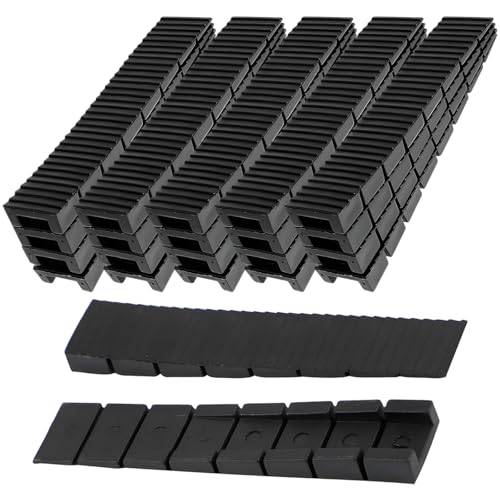 Lot de 22 cales de nivellement en plastique - Noir - Pour tables, chaises, armoires et portes